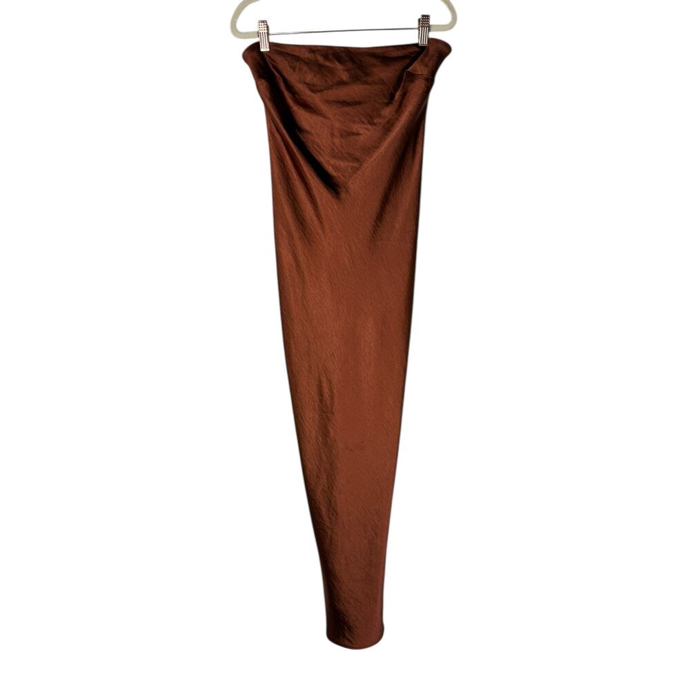 More To Come Emma Strapless Maxi Dress Satin Formal Party Cocktail Evening M - Picture 4 of 12